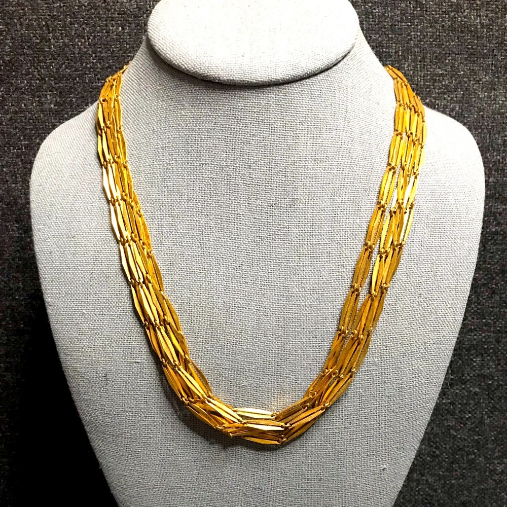 Unique gold plated necklace